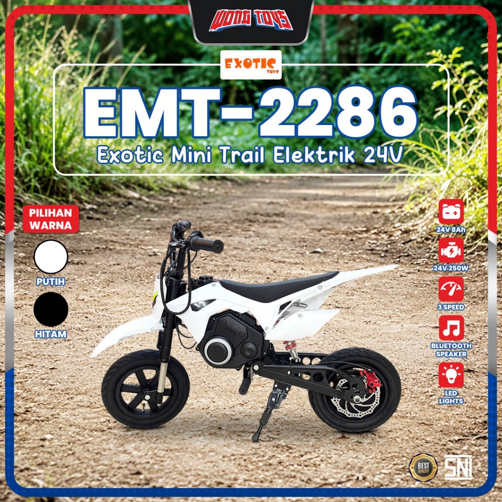 EMT-2286 Exotic Mini Trail Elektrik 24V - Mainan Motoran Anak Mini Trail Listrik Elektrik 24V