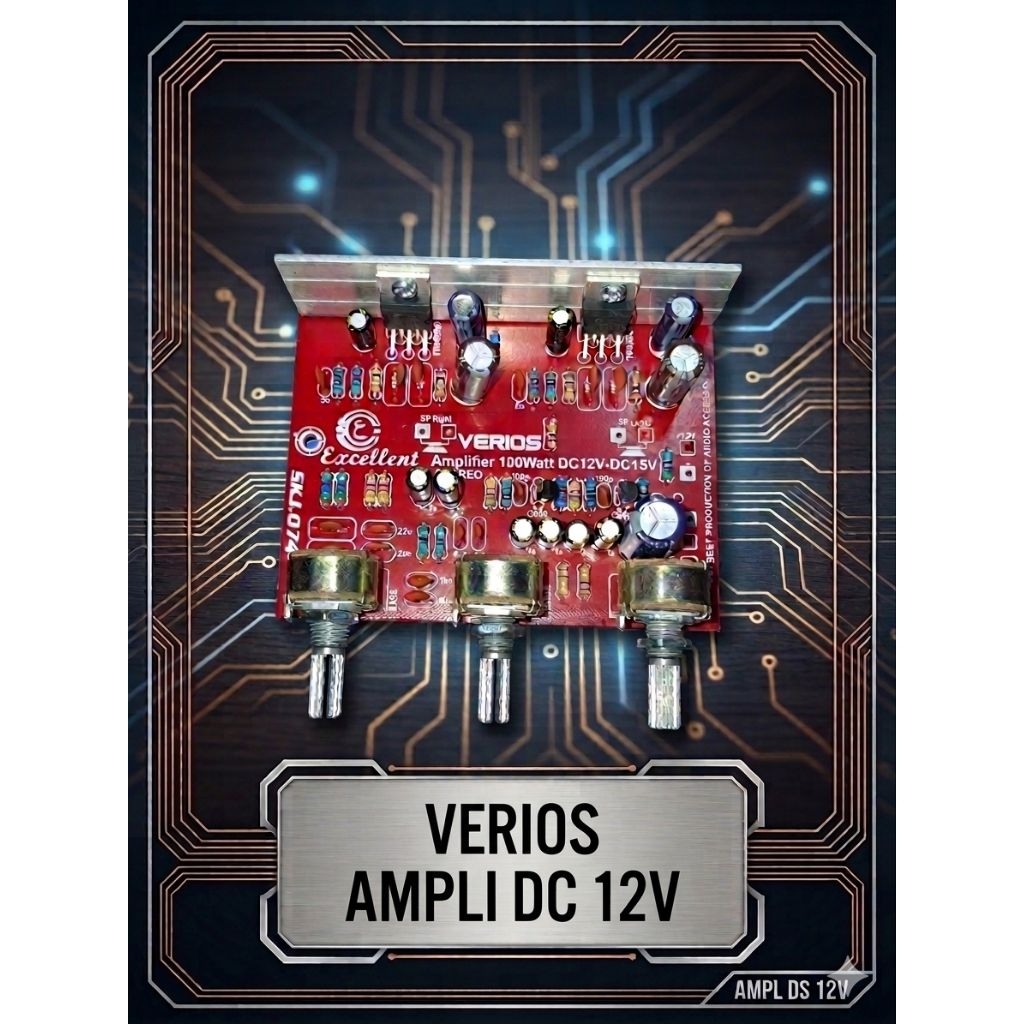 ​Kit Power Amplifier Stereo Verios 100 Watt DC 12V - 15V Excellent