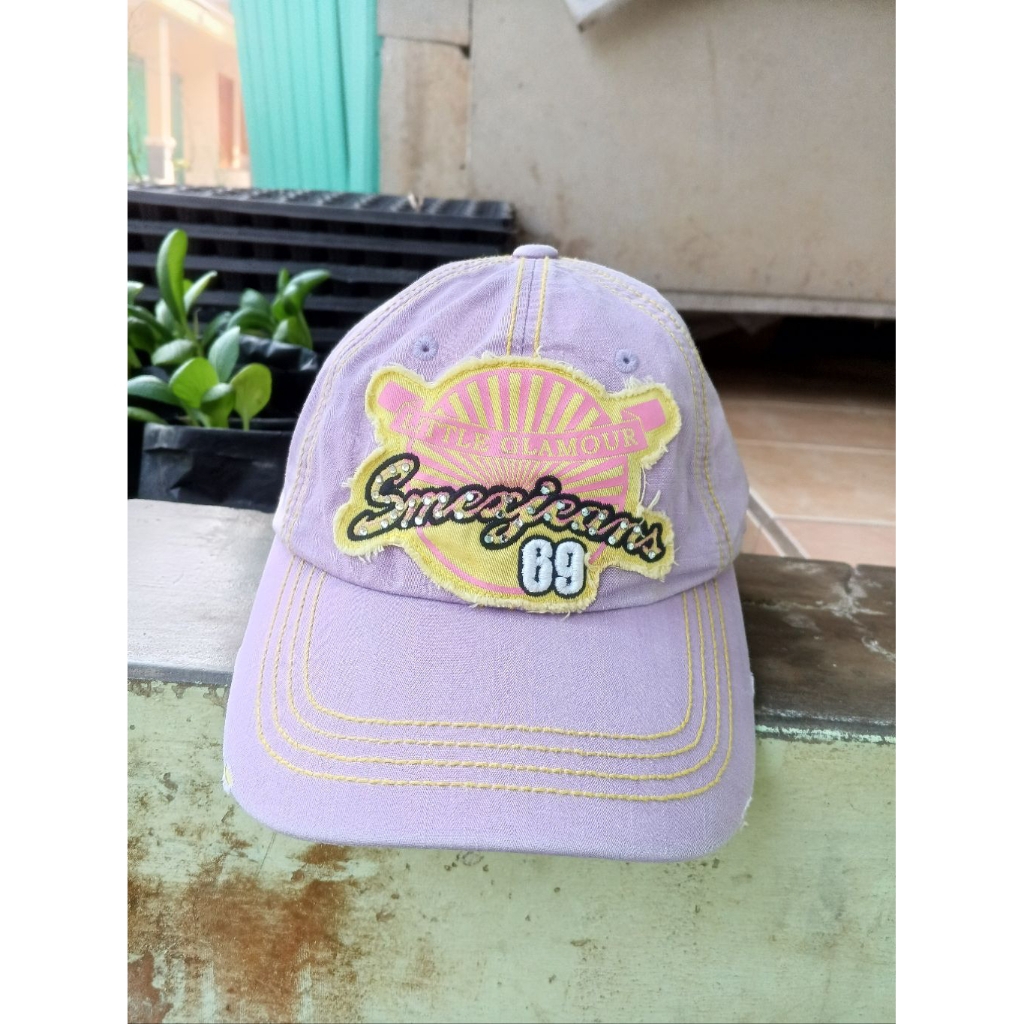 Topi SMEX Ungu Ripped Wosing Y2K