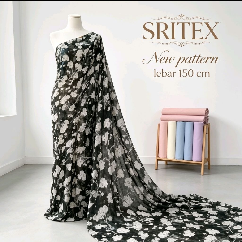 kain sifon motif bunga - kain motif - kain sifon - kain sifon motif - kain sifon premium