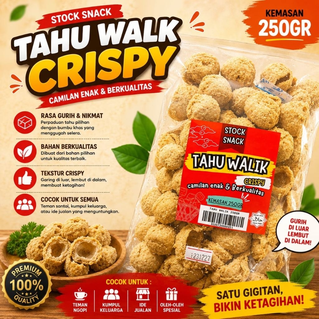 TAHU WALIK CRISPY 250gr//TAHU WALIK CRISPY