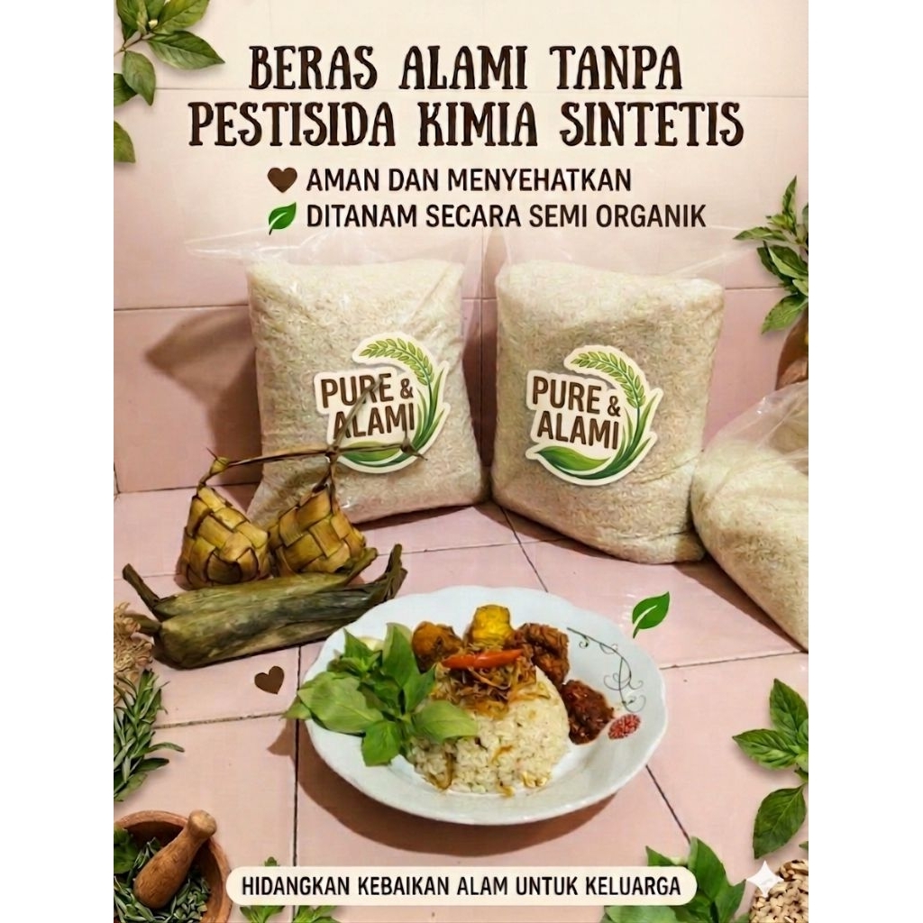 Beras Alami tanpa pestisida kimia