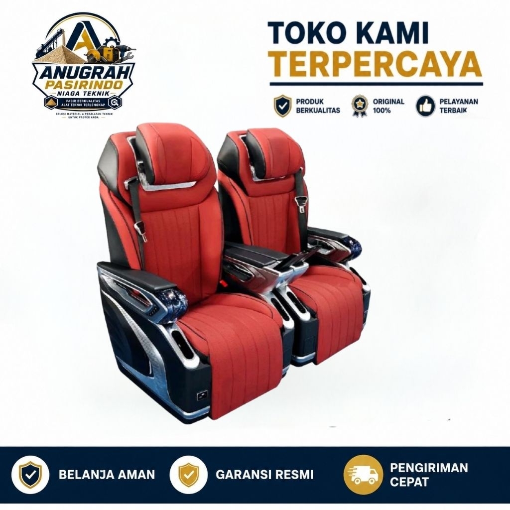 Jok Captain Seat Elektrik Alphard Vellfire Hiace Luxury VIP Seat Nappa Leather Massage Ventilasi Hea
