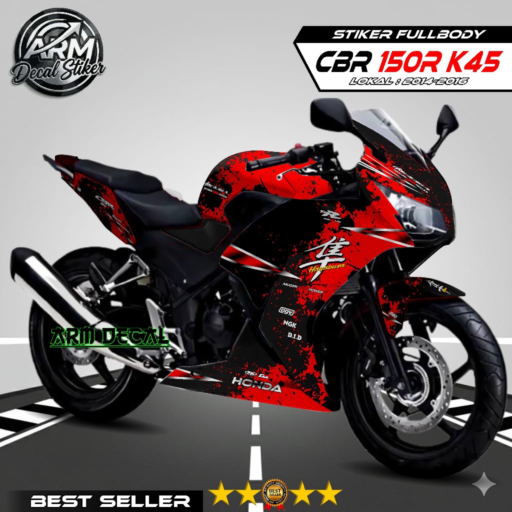 Decal Sticker CBR 150R K45A Lokal Fullbody - Decal CBR K45A Lokal Fullbody - Stiker CBR Lokal Varias