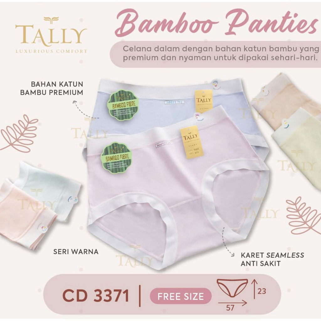 Tally CD 3371 - Celana dalam bahan katun bambu premium