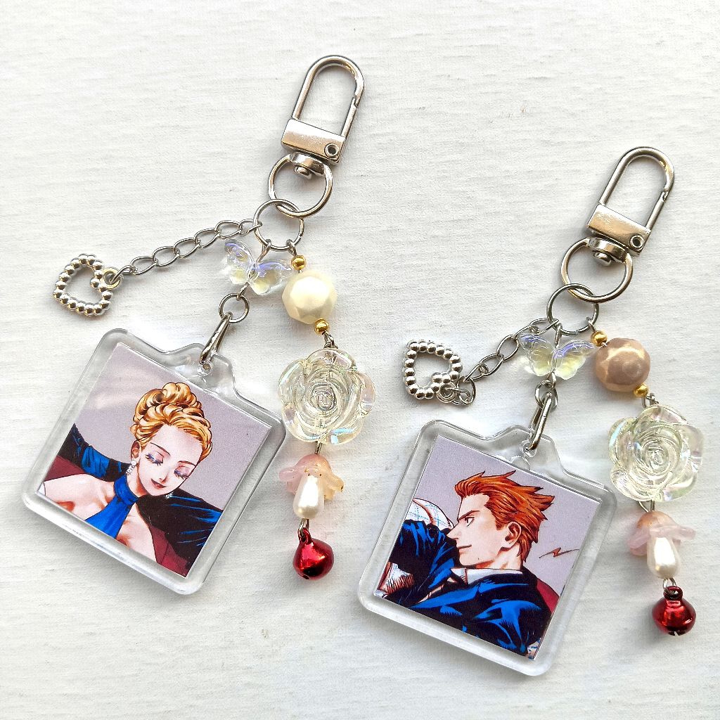 BEADS KEYCHAIN/BAG CHARM MANGA VEIL|EMMA, ALEKSANDER