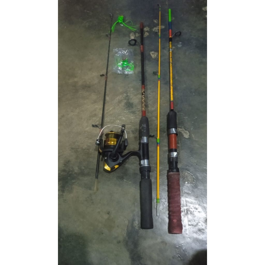 alat pancing casting 2set 1 reel