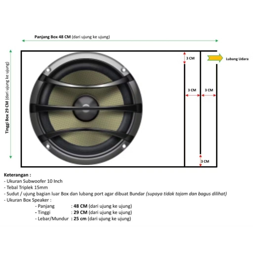 Custom box 10 inch  box speaker