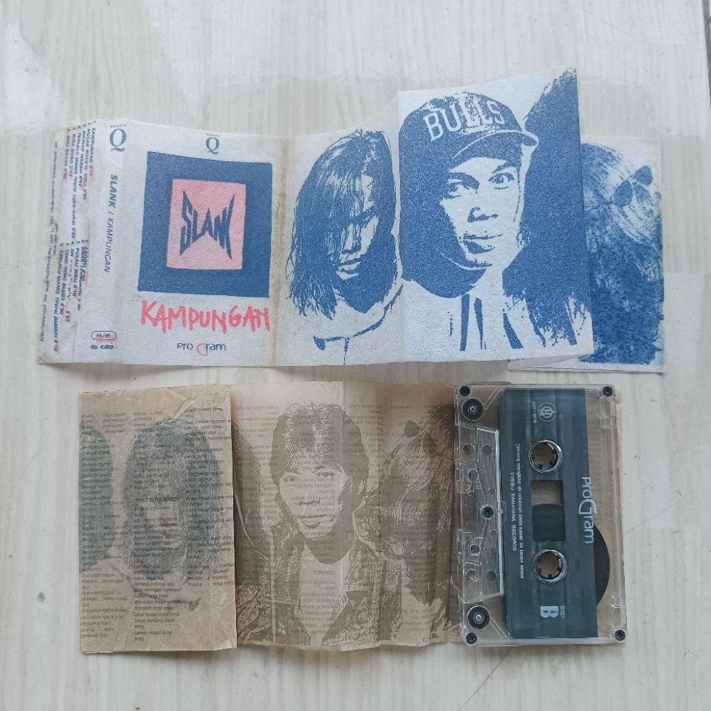 Original Rare Kaset Pita Tape Musik Band Slank Album Kampungan Versi Kertas Kanvas Minyak