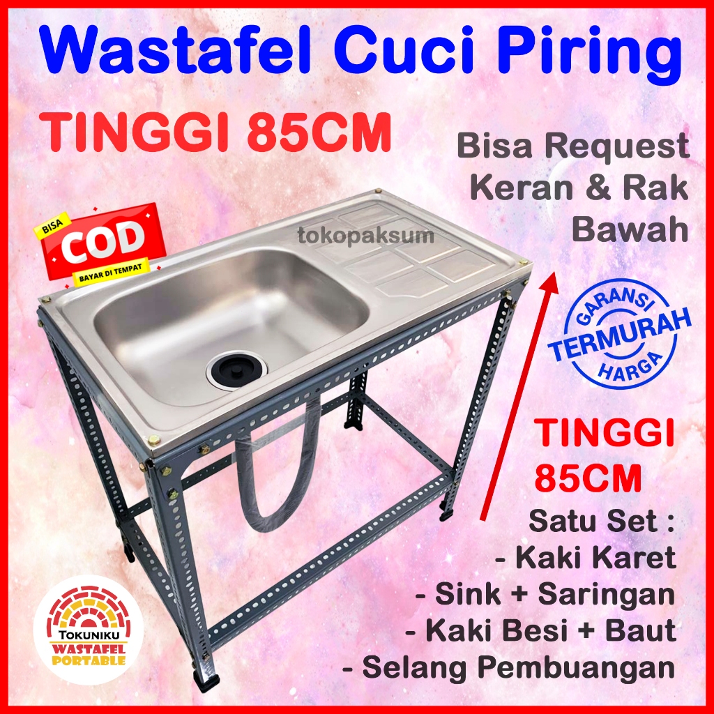 Wastafel Portable Bak Cuci Piring Portable Tempat Cuci Piring Panjang Wastafel Cuci Piring Portable