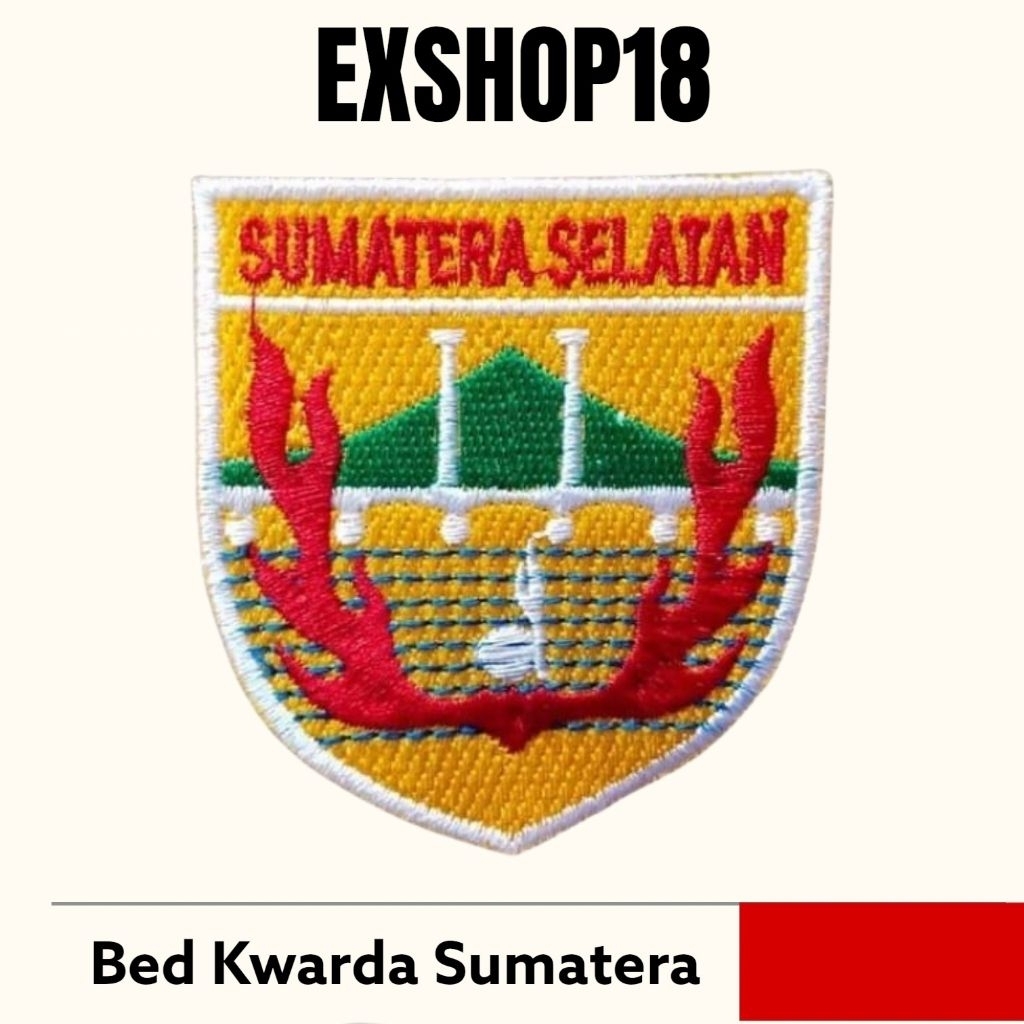 Bed Kwarda Sumatera Selatan Bordir / Badge Kwarda Pramuka Provinsi Sumatera Selatan