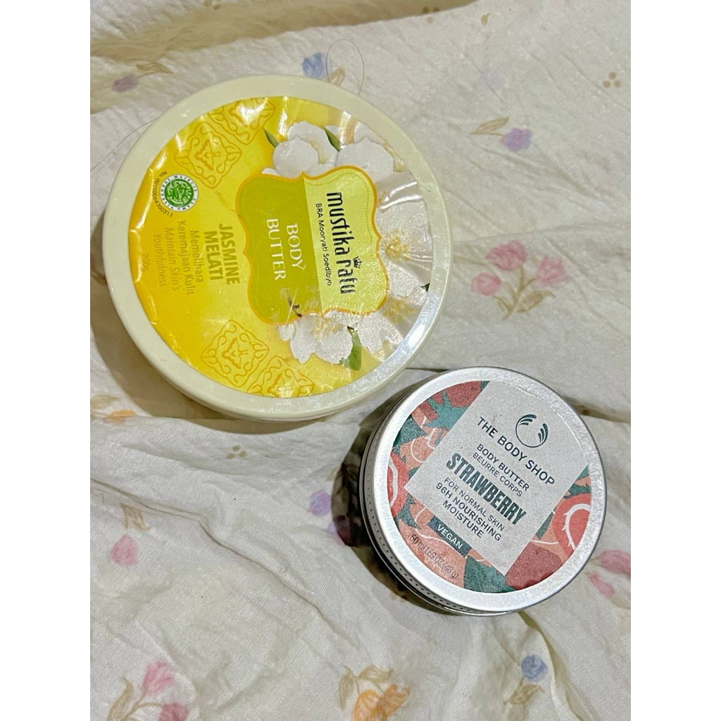 PRELOVED BODY BUTTER (mustika ratu, the body shop)