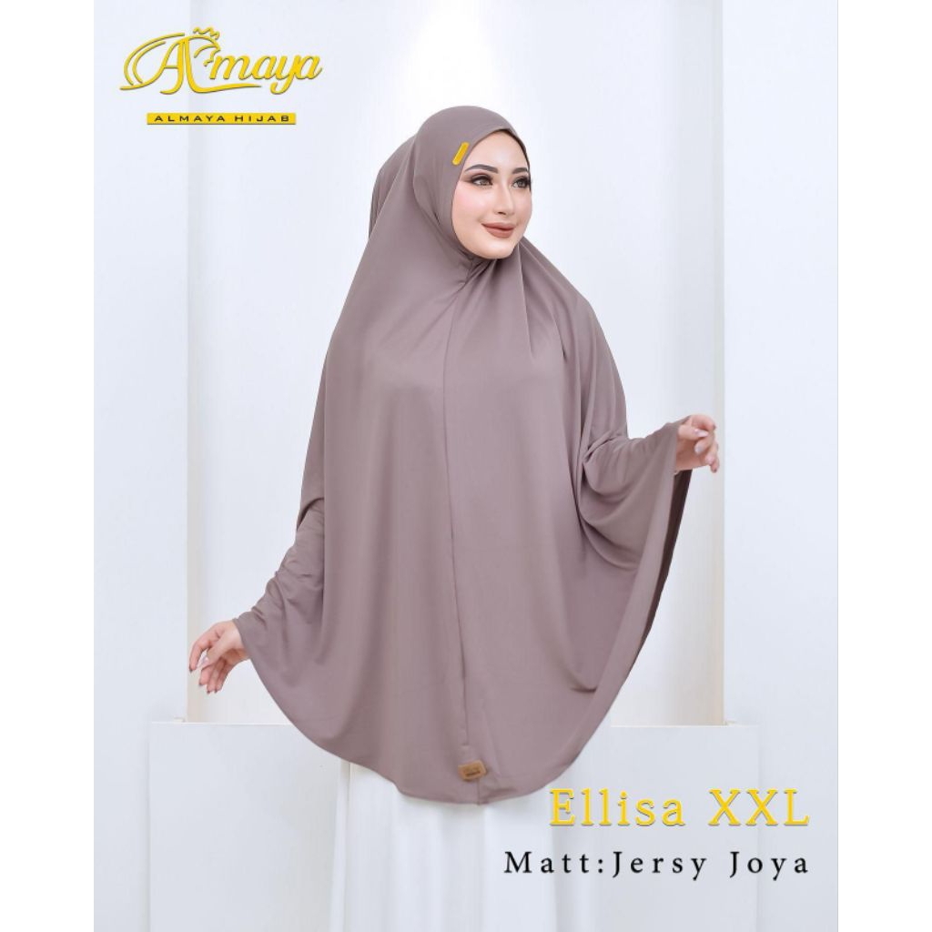 Hijab Bergo/Instan Jumbo Polos Elisa XXL - Jersey Joya | Menutup Dada