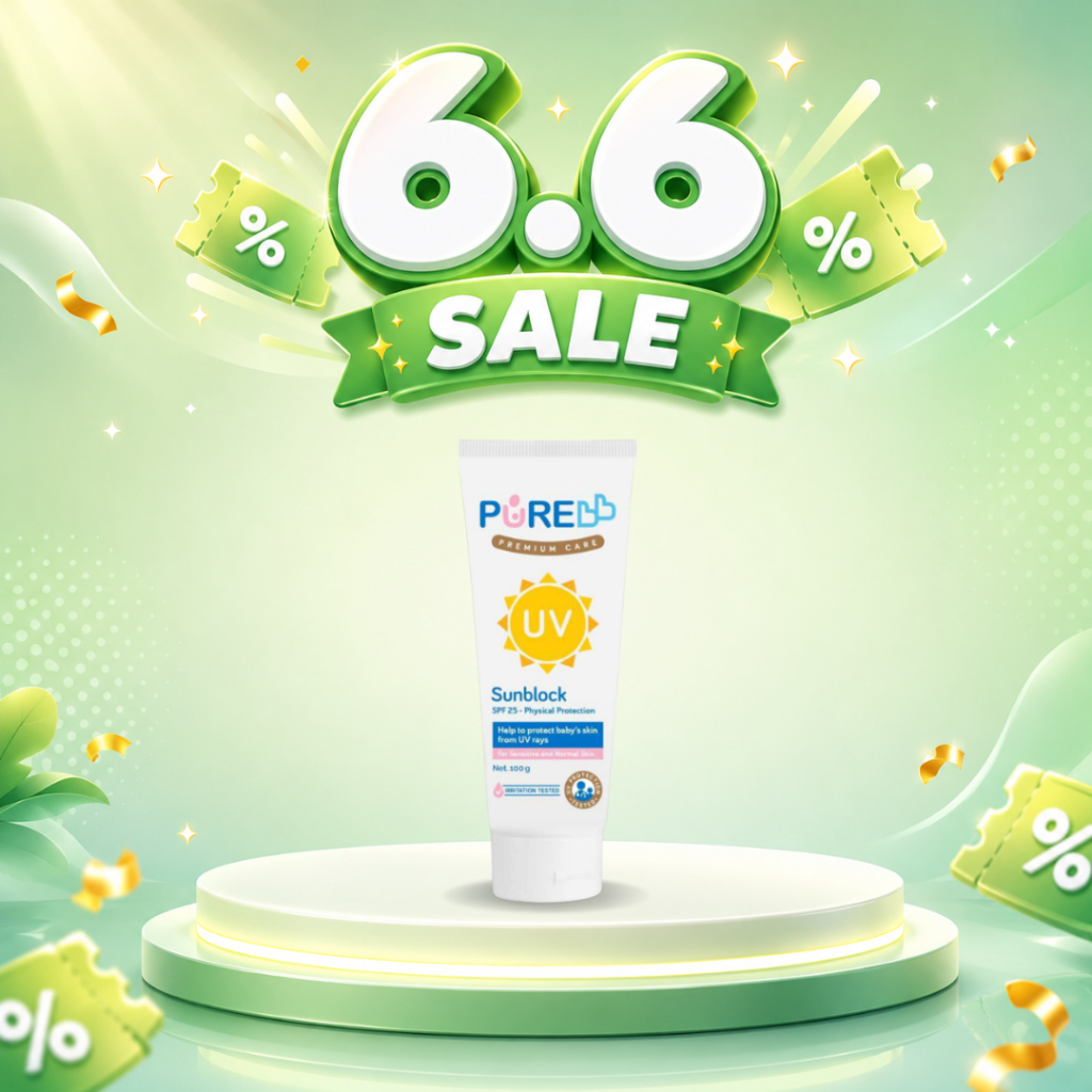 PureBB Baby Sunblock SPF 25 100gr – Sunscreen Bayi Physical UV Filter Pelindung Kulit Anak