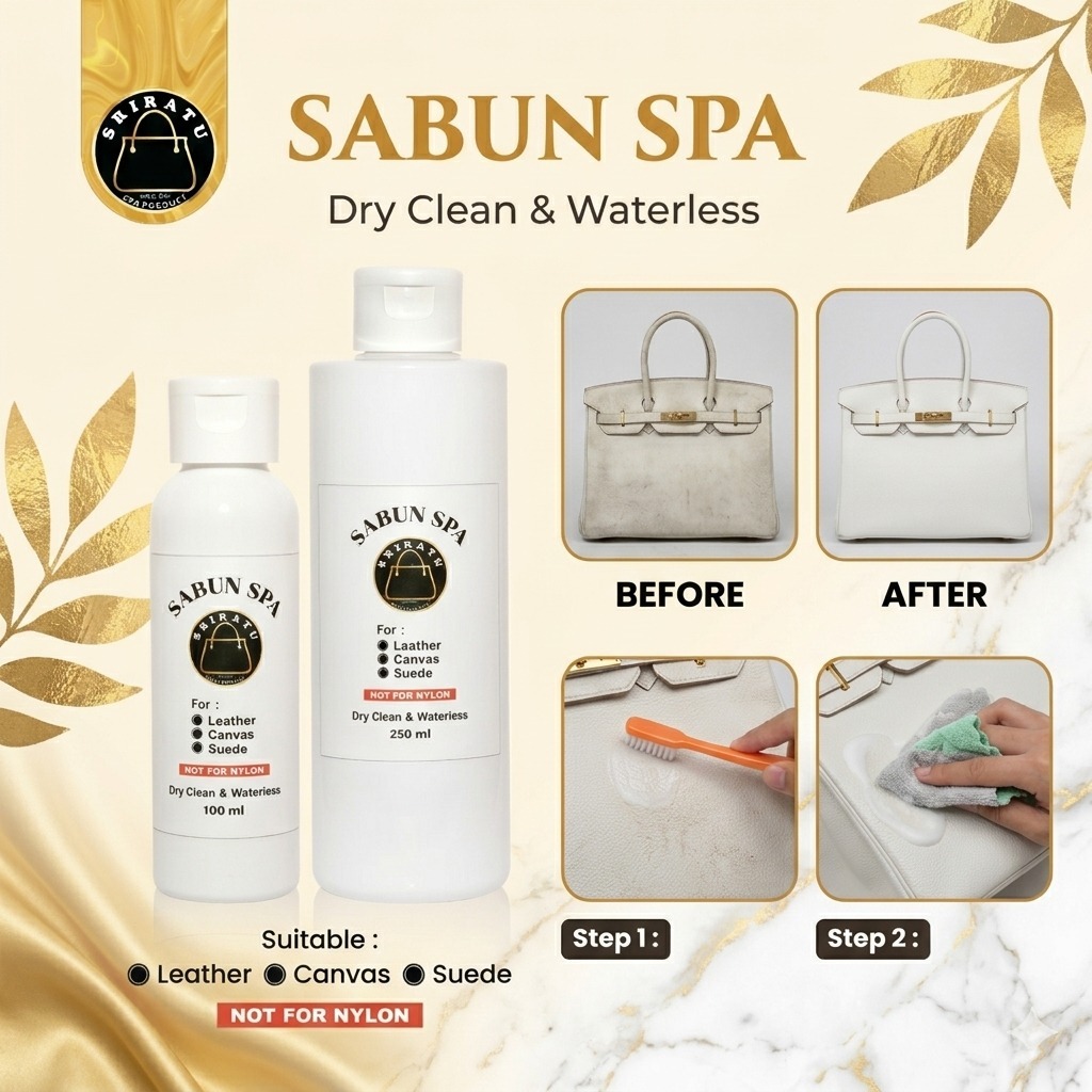 Sriratu Bag Spa Cleaner - Sabun Pembersih Tas Kulit & Sintetis
