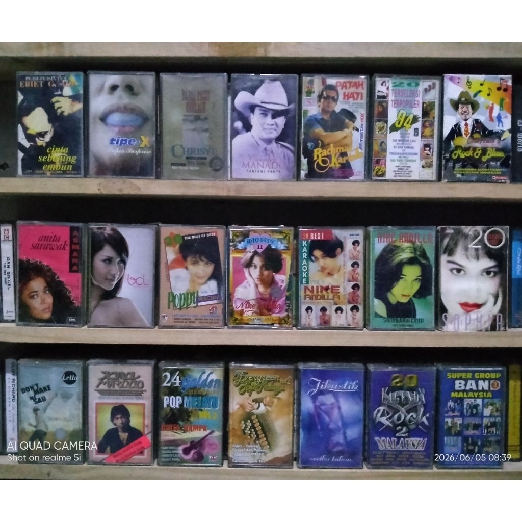 KASET PITA NIKE ARDILLA POPPY MERCURY TIPE-X BCL CAFFEINE CHRISYE BARANG JADUL BARANG ANTIK