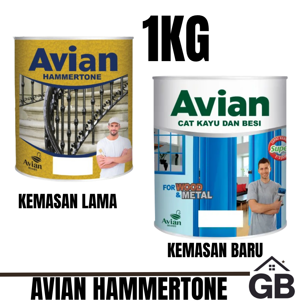 Hammertone Cat Avian 1kg // Cat Avian Hammertone // Cat Efek Retak Hammertone Avian 1kg // Cat Besi 