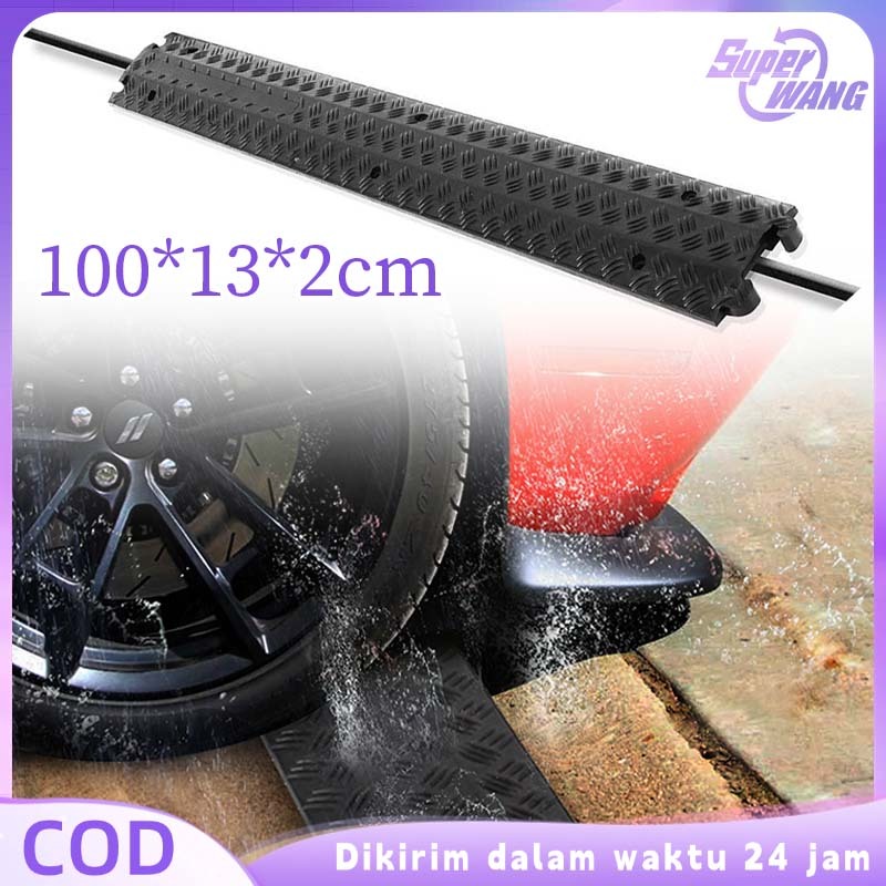 100cm Kabel Duct Lantai Hitam Pelindung Kabel Lantai Tutup Kabel Lantai Floor Cable Duct