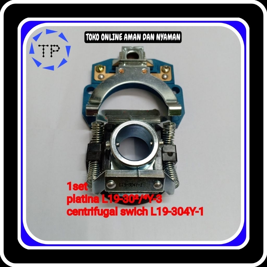 1 Set Otomatis Dinamo Platina L19-30¾Y-3 + Centrifugal Swich L19-304Y-1, Platina Electro Motor, Plat