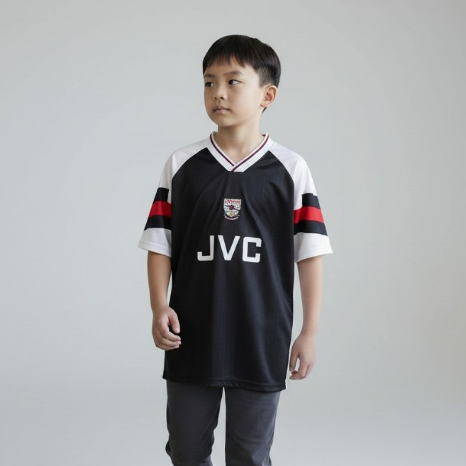 JERSEY RETRO ANAK VINTAGE ARSENAL JVC BLACK FULLPRINTING