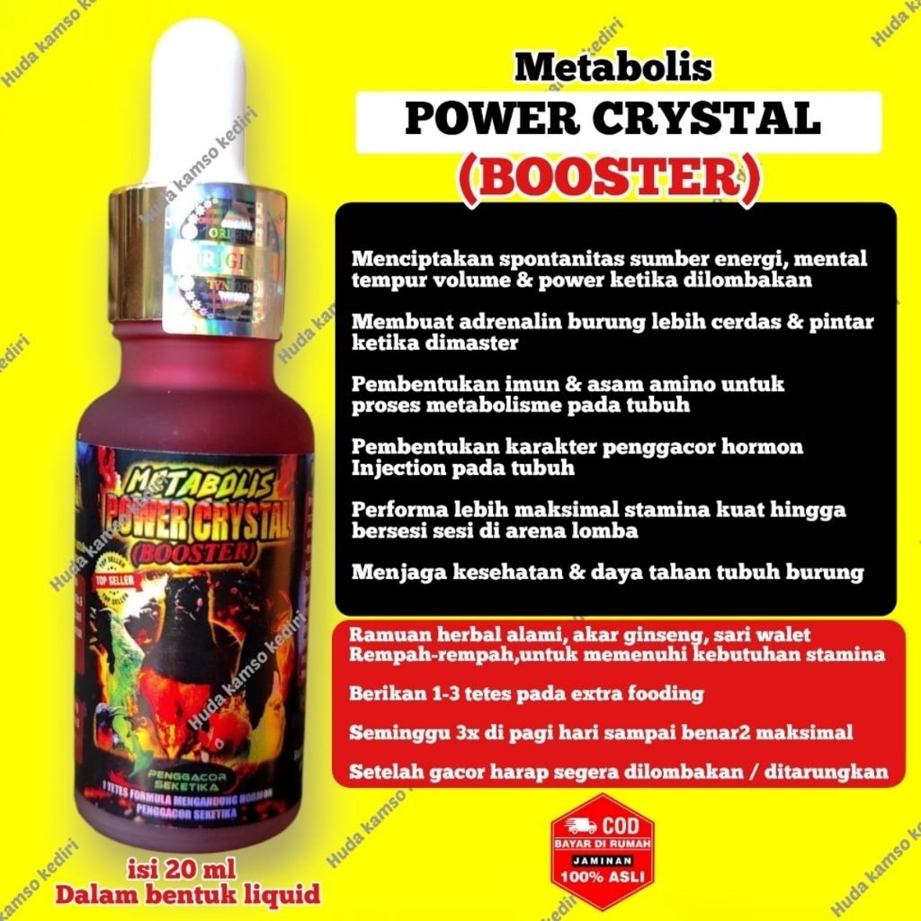 metabolisme power crystal  booster Cristal kristal burung