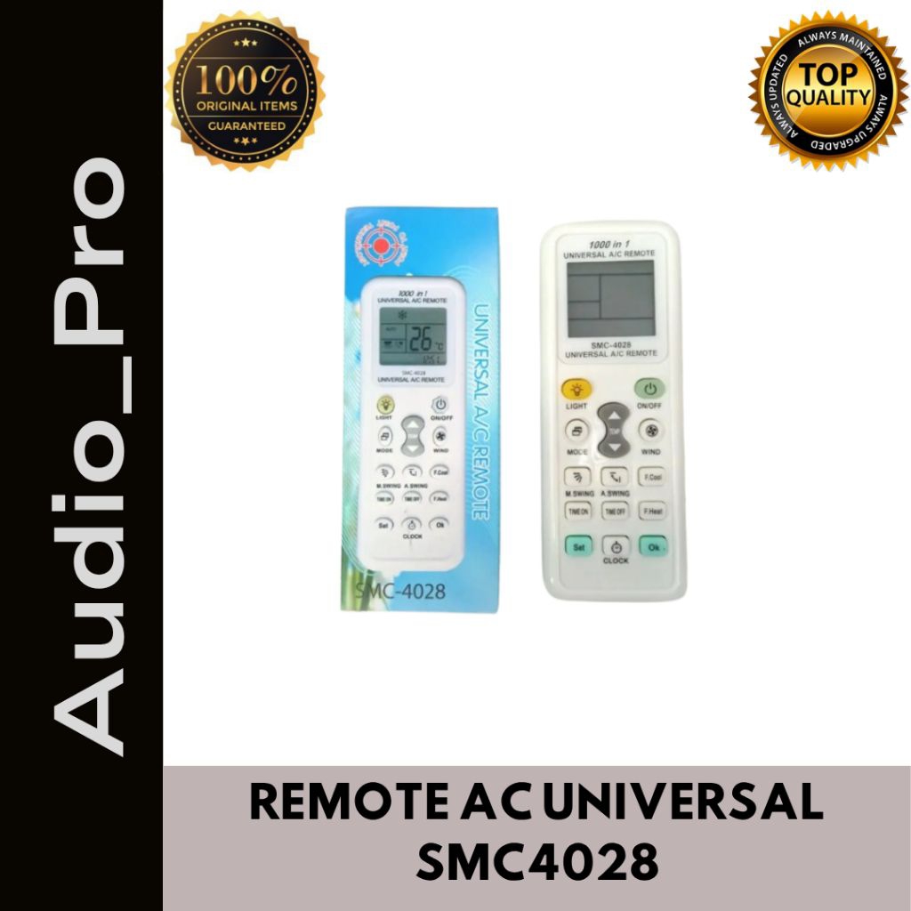 Remote AC Universal SMC 4028 Remote Ac Universal SMC4028 Remote Ac Universal SMC-4028 Original