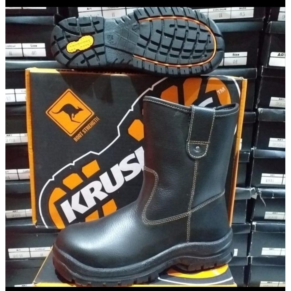 sepatu krusher Texas black/brown