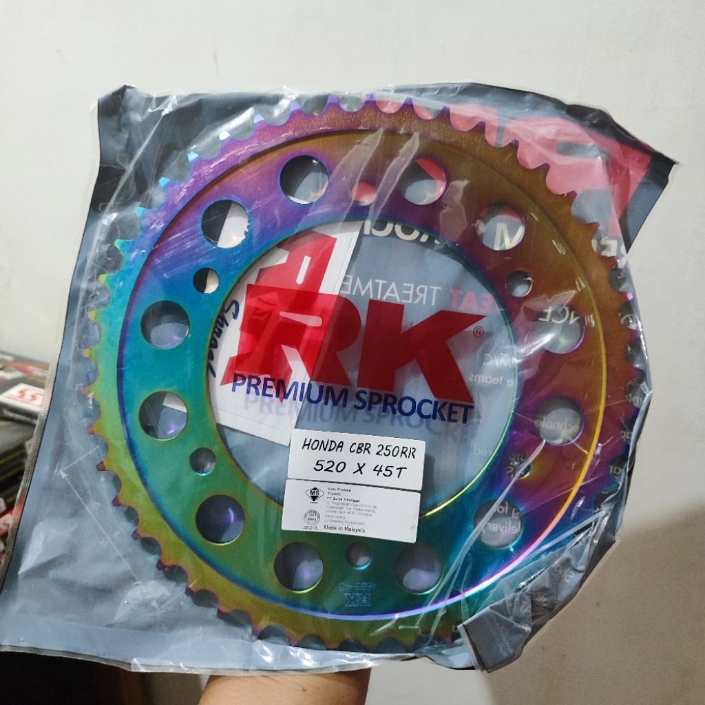 gear belakang RK RAINBOW 520 41 43 45 CBR250RR cbr250 rr original