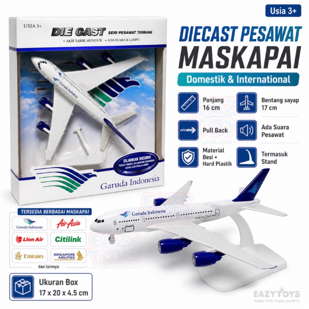 Miniatur Pesawat Airbus A380 Diecast Pesawat Maskapai Lokal Dan Luar Negeri