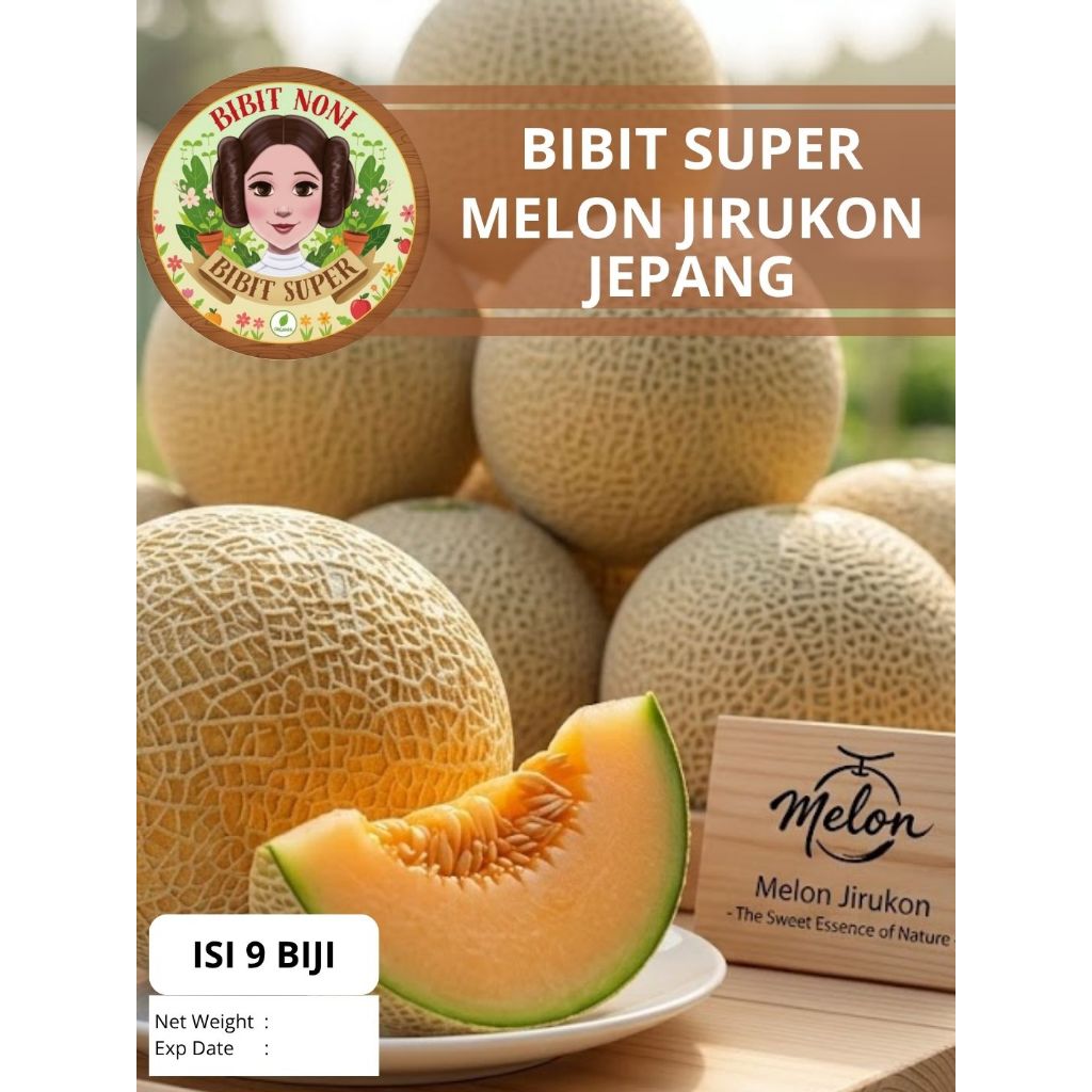 Bibit Super Melon Jirukon Jepang | Biji Benih Melon Jirukon