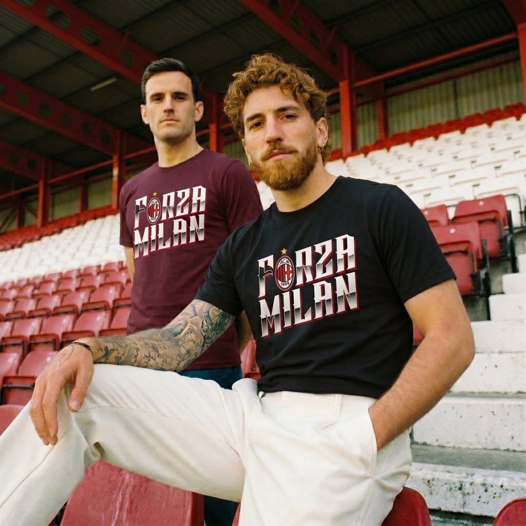 OVERHEADKICK PREMIUM TEES FORZA MILAN T-SHIRT / KAOS BOLA / KAOS TIM AC MILAN / KATUN COMBED 24S