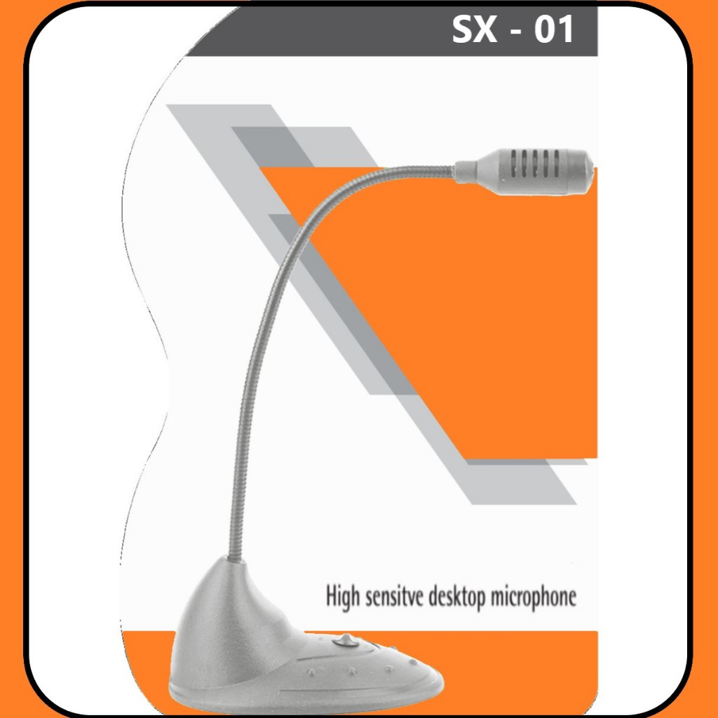 AUTO NET Microphone Meja Podium Stand Fleksibel  - Mikrofon Mini Studio Colokan 3.5mm SX 01