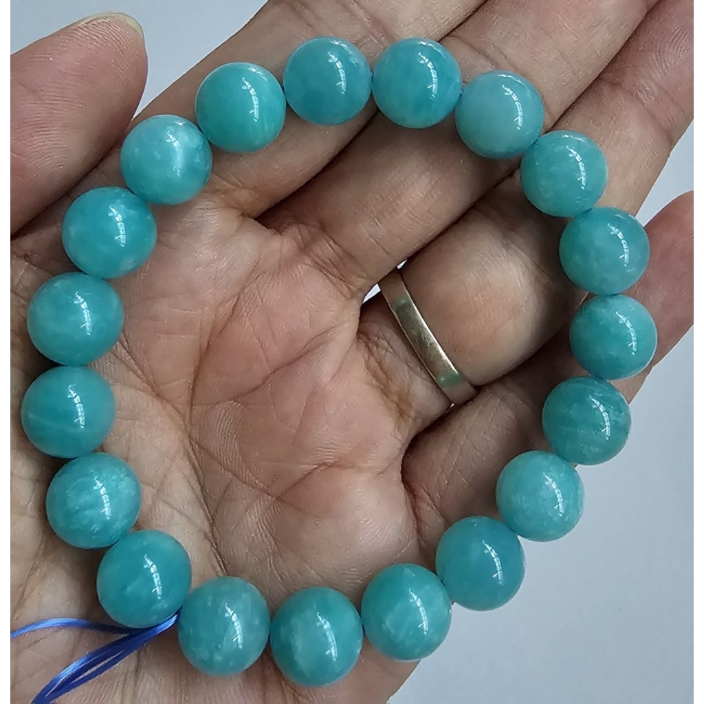 Gelang Batu Alam Amazonite Asli / Gelang Kesehatan Pria Wanita Giok Amazonite Premium