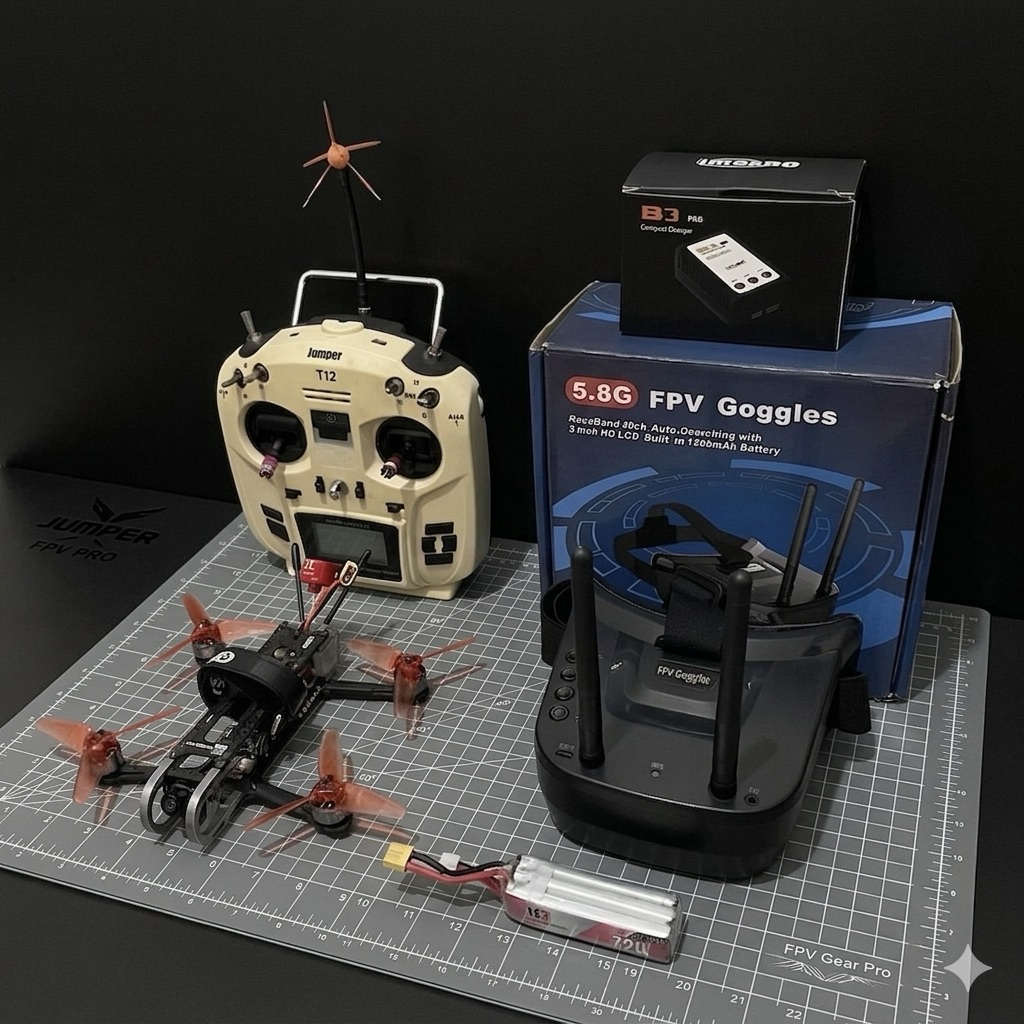 Quad Drone FPV Cinewhoop Racing Freestyle Analog Brushless RTF Fullset Siap Terbang Kondisi Second