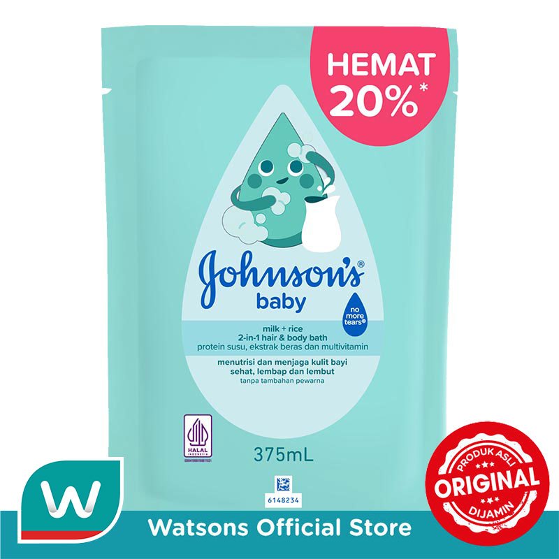 Johnson & Johnson Baby Bath Milk and Rice Refill 400ml
