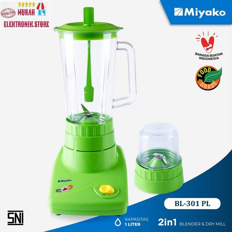 Miyako Blender 2 in 1 BL 301 PL / BL-301 PL / BL301PL [Garansi Resmi]