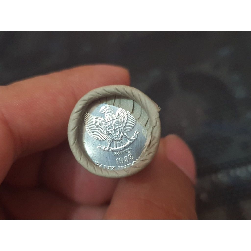 Koin Kuno ROLL 25 Rupiah Buah Pala TAHUN 1993 KEYDATE