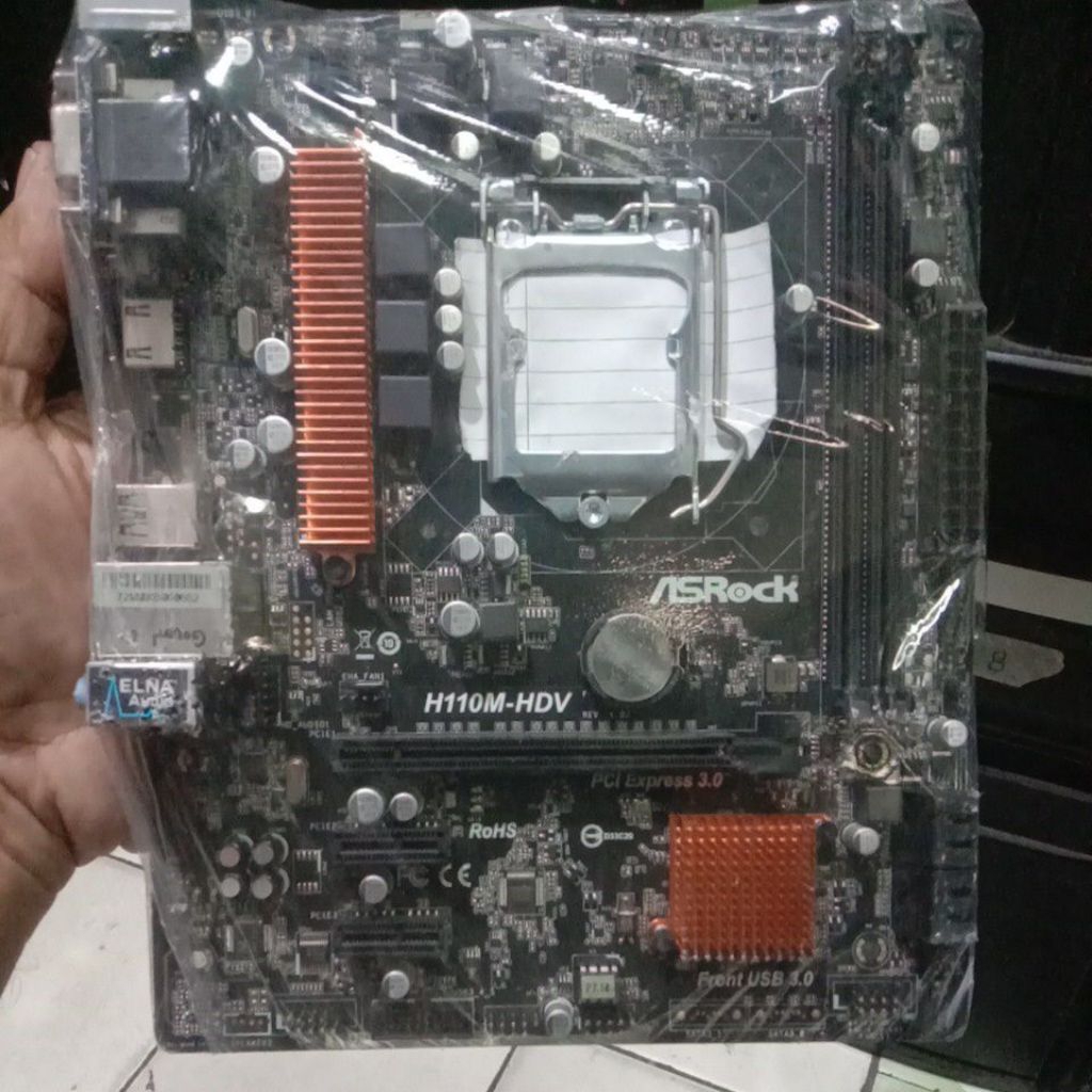 mainboard ASROCK H110M-HDV DDR4 core 6-7 murah