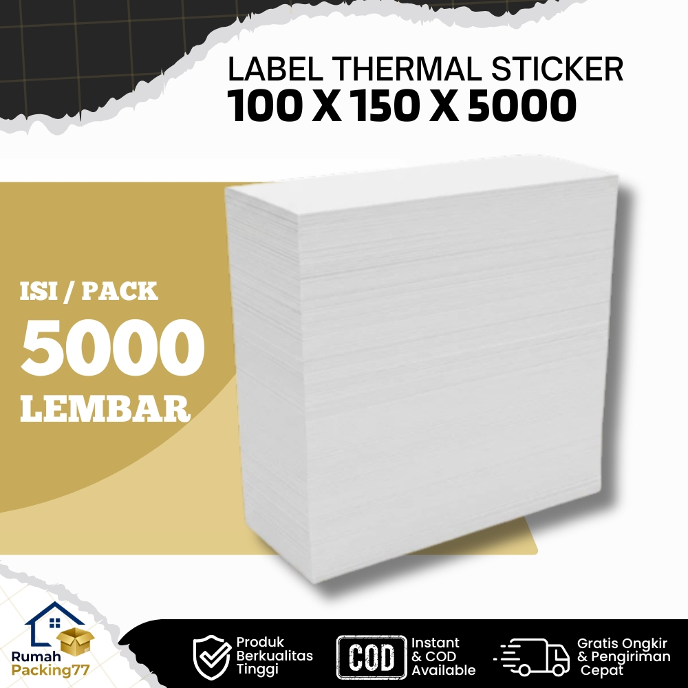 Thermal Label Sticker 100x150 Isi 5000 Lembar