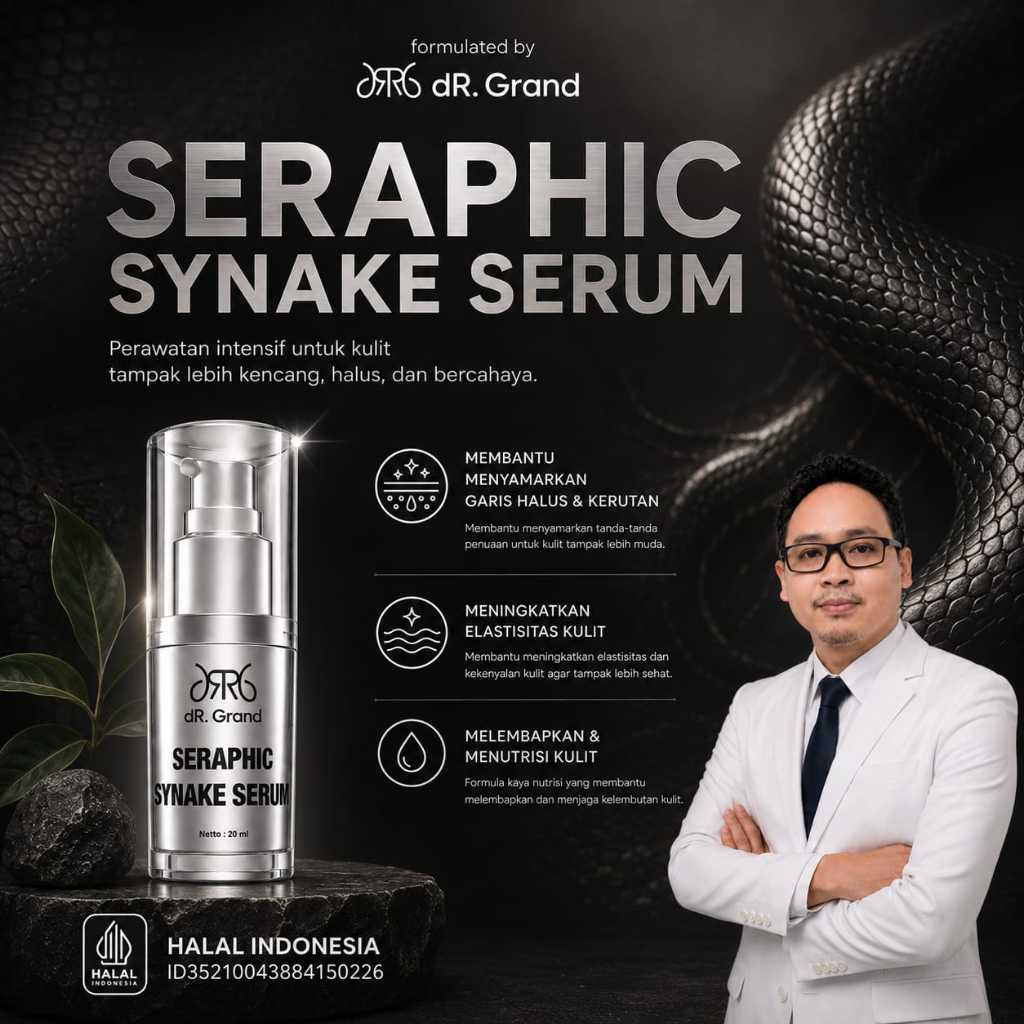 [ BPOM ] Seraphic Synake by dR. Grand | Serum BISA ULAR Syn-Ake Peptide | All Skin | Pencerah | Kuli