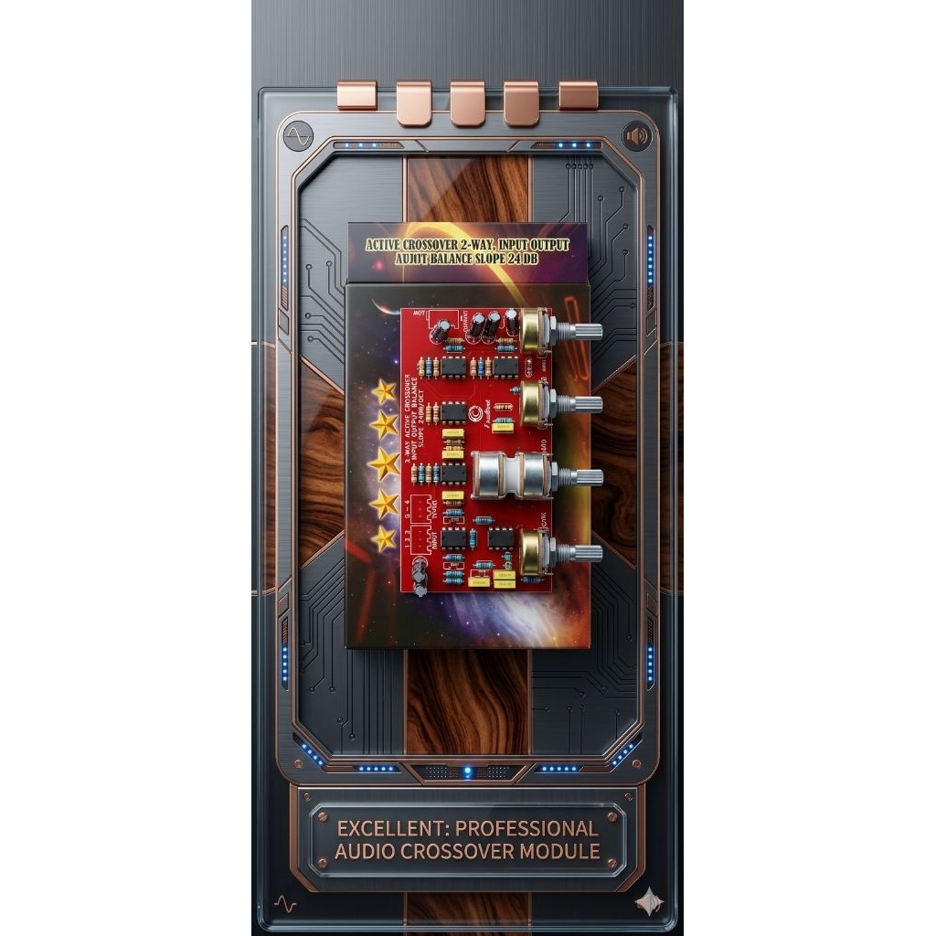 Active Crossover 2 Way Excellent Input Output Balance Slope 24 dB - Kit Crossover Audio Professional