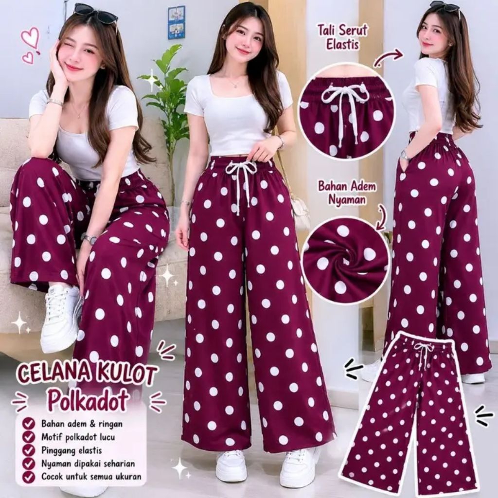 Celana Kulot Wanita Jumbo Rayon Motif Gajah Part 2 Kain Bali Nyaman Panjang - Gjh etnik hitam, Kulot