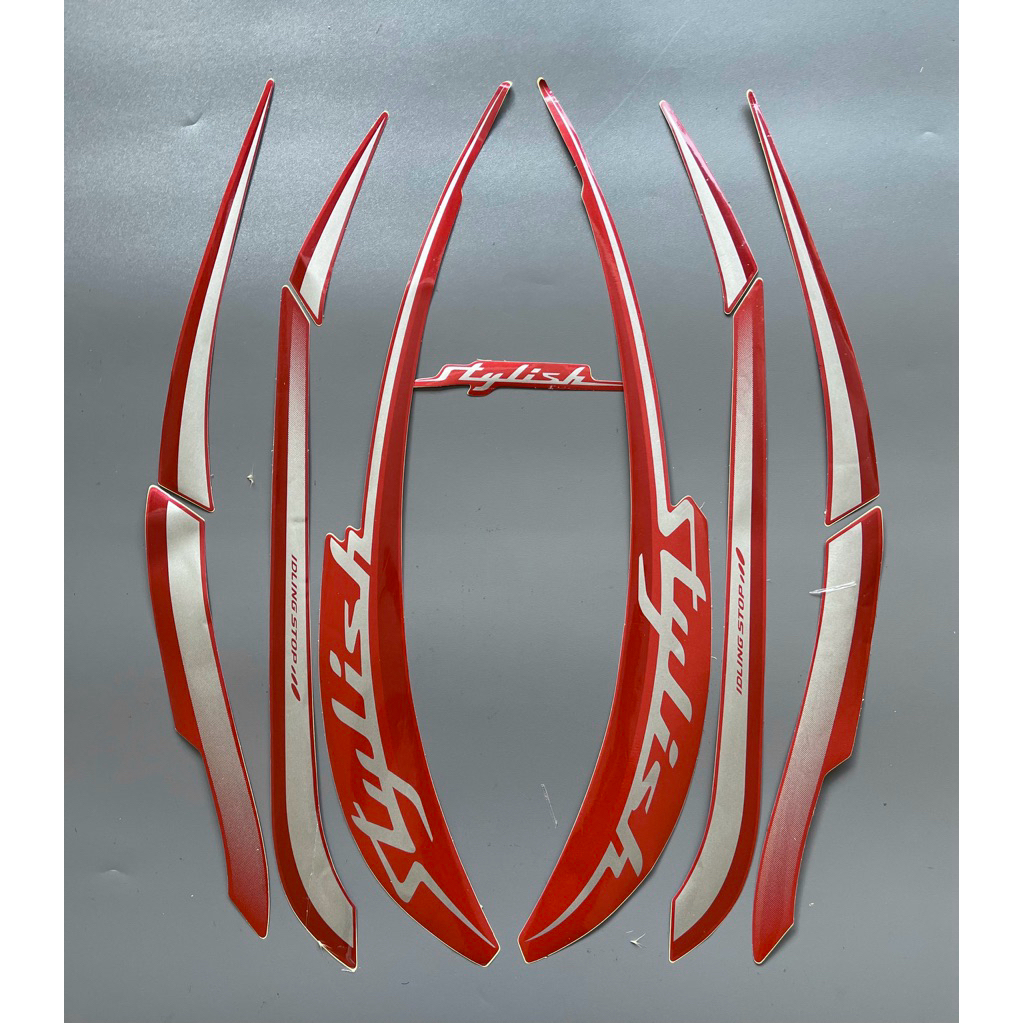 STRIPING STIKER SCOOPY STYLISH 2019 MATTE RED MERAH DOFF
