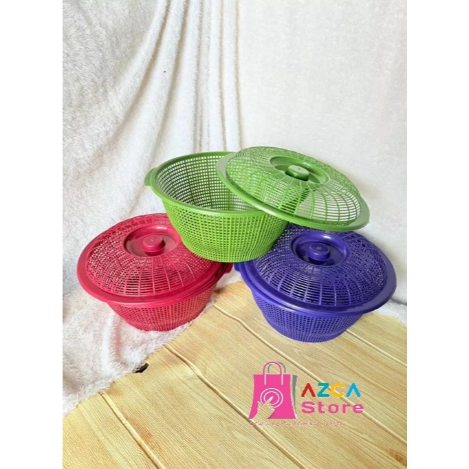 (6 PCS) WAKUL TUTUP ELEGENT - BESEK + TUTUP PLASTIK AWET - WAKUL BERKATAN PLASTIK
