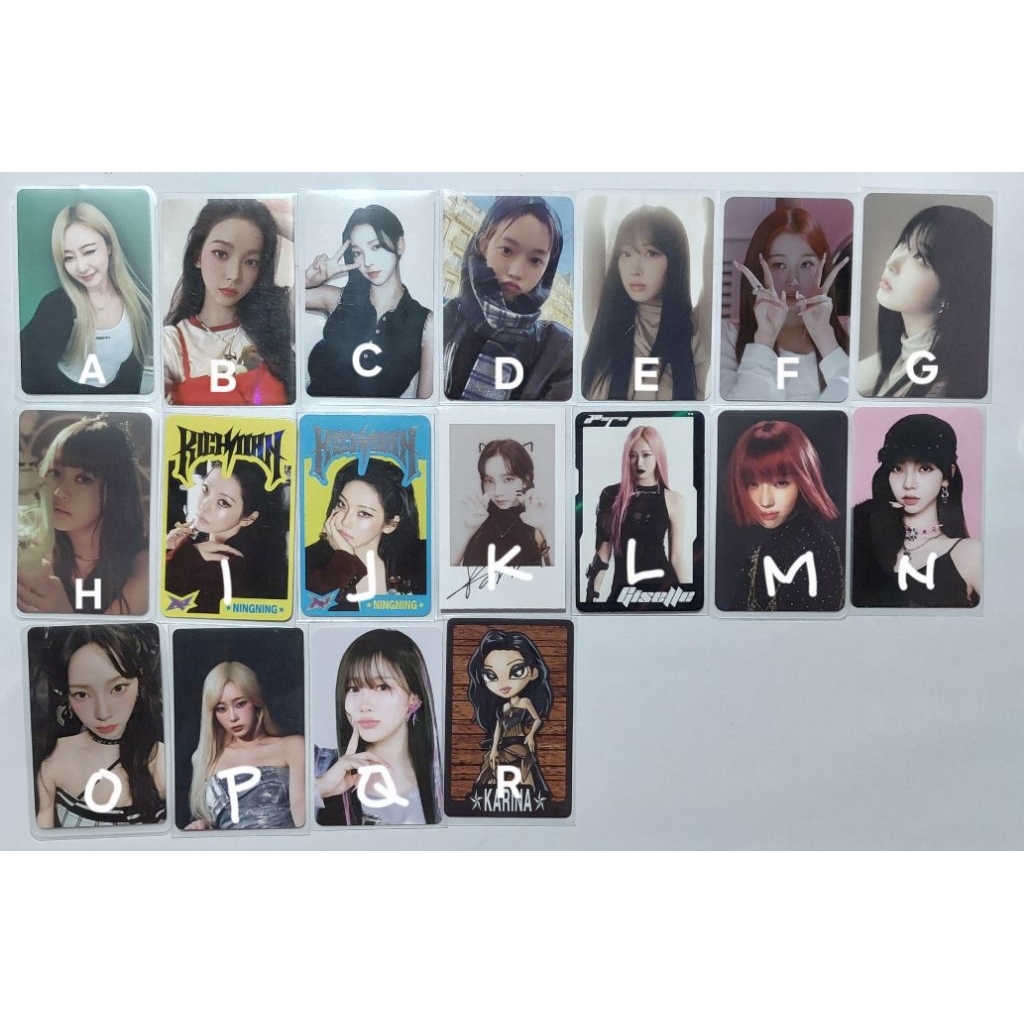 Photocard pc aespa karina ningning winter giselle trading card tc sg22 sg23 sg24 richman drama dirty
