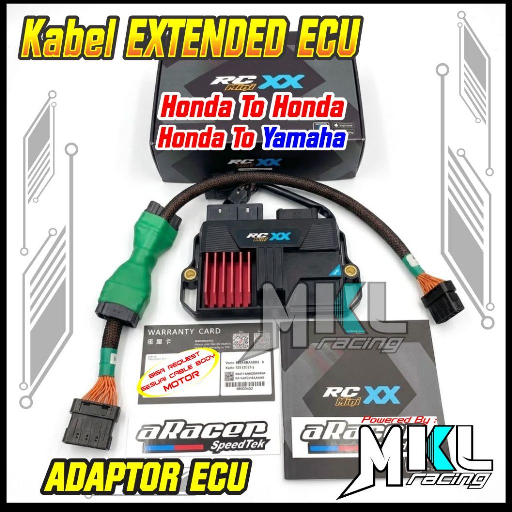 KABEL EXTENDED WIRING HARNESS ADAPTOR ECU ARACER RC MINI XX Vario 125 LED NEW K2VG Ke Vario 150 K59 