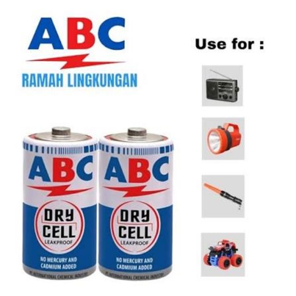 BATU BATTERY ABC R14 BIRU NETTO 2 PCS MURCE