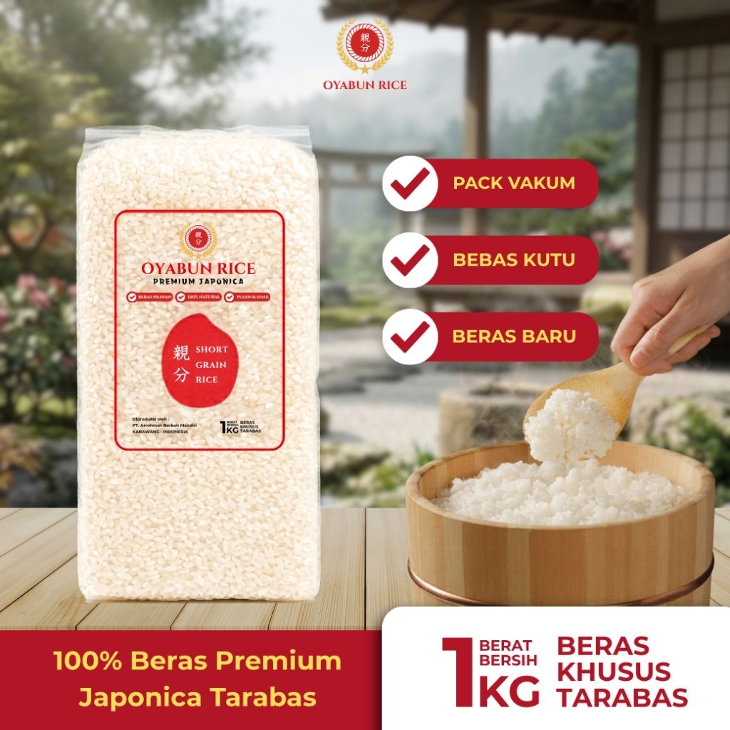 Oyabun Rice - Beras Jepang 1kg - Beras Premium Japonica Tarabas