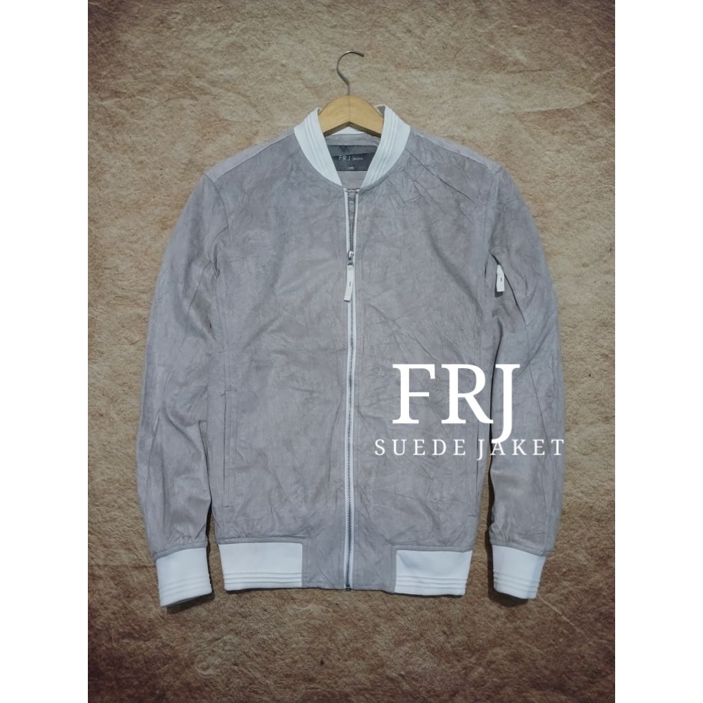 Jaket casual bomber FRJ bahan suede bekas pakai
