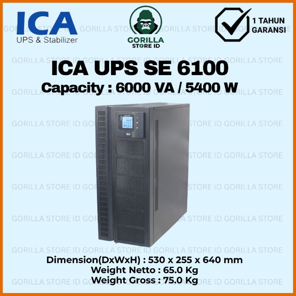 UPS ICA SE6100 Capacity 6000VA 5400W